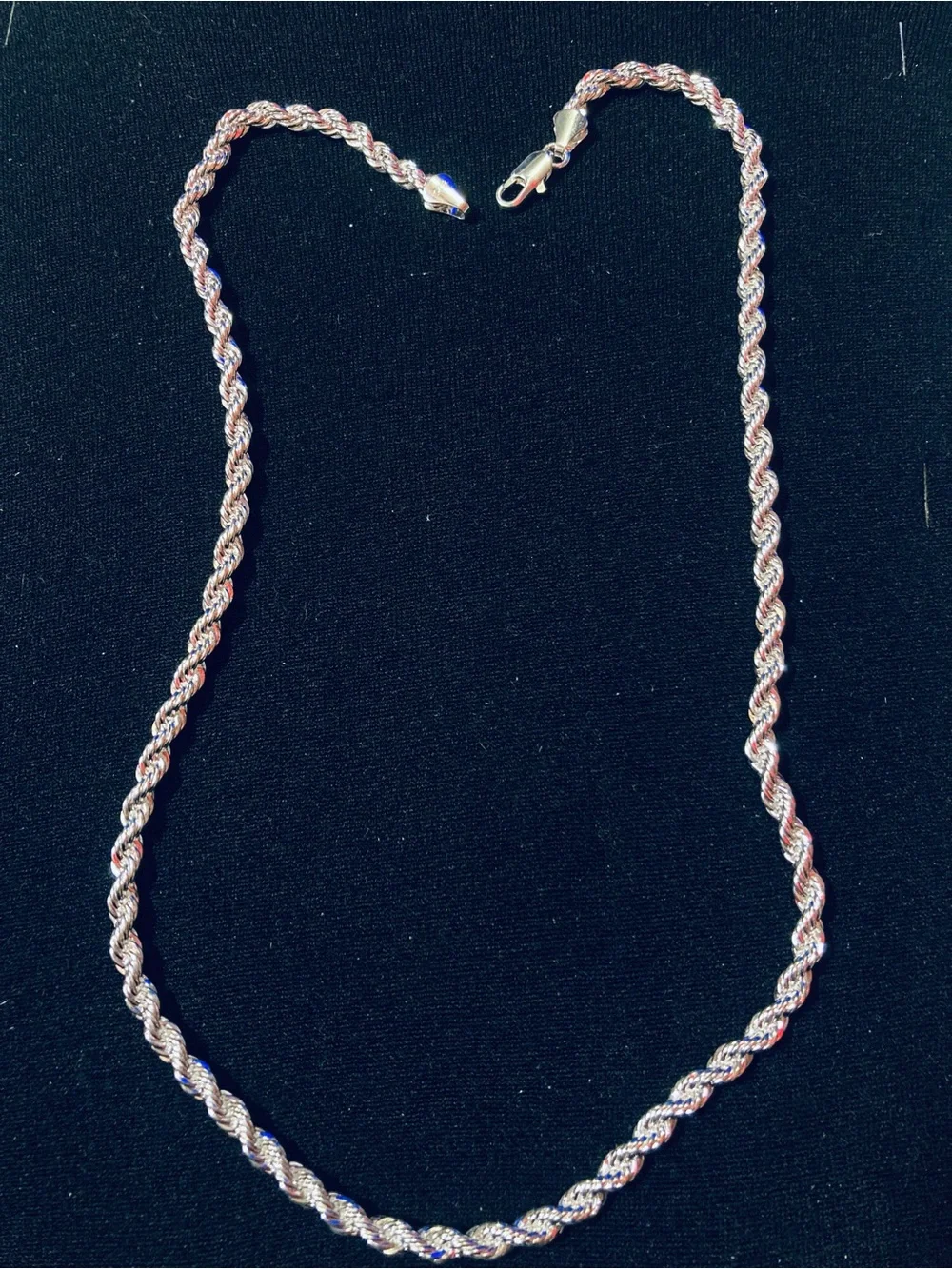 Classic Rope 925 silver 24” Chain Necklace